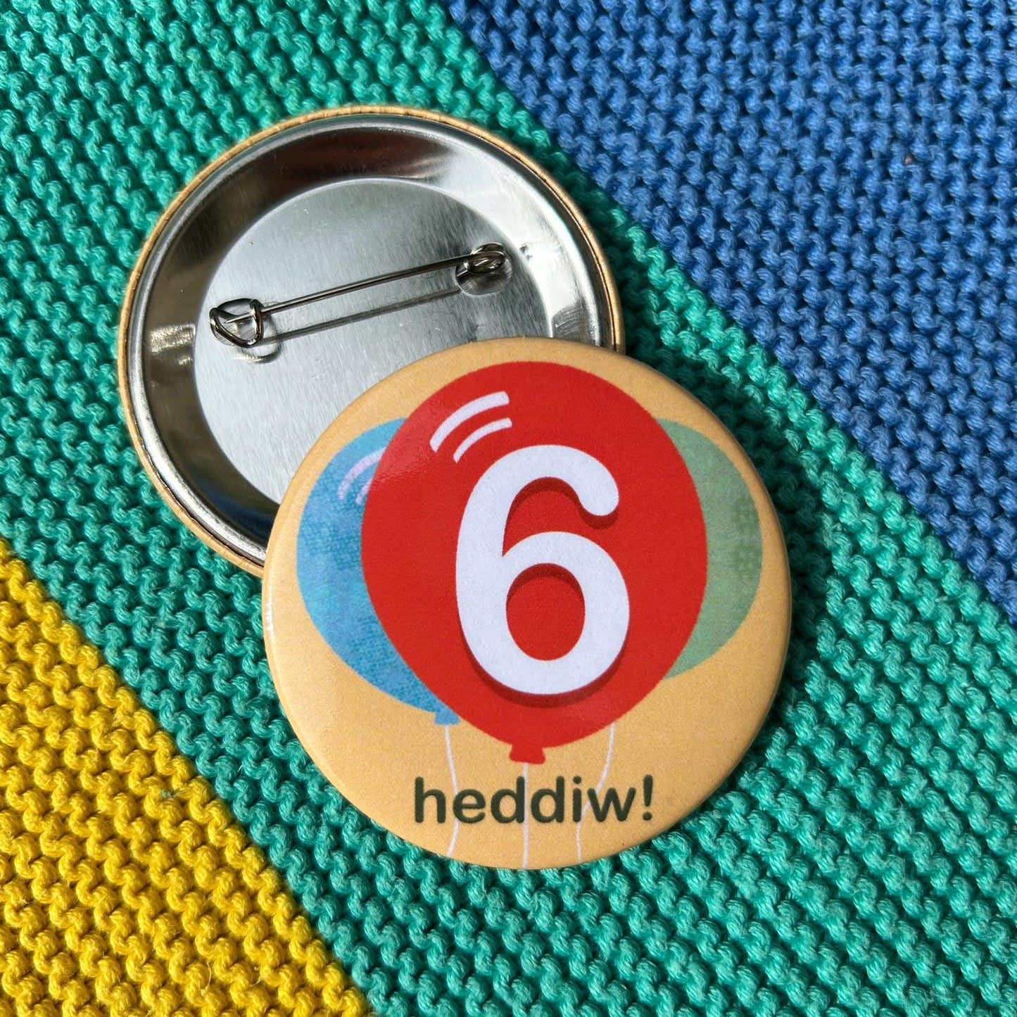 TRADE - Badge / Pin - Penblwydd Hapus! Happy Birthday! Choose Age x 6