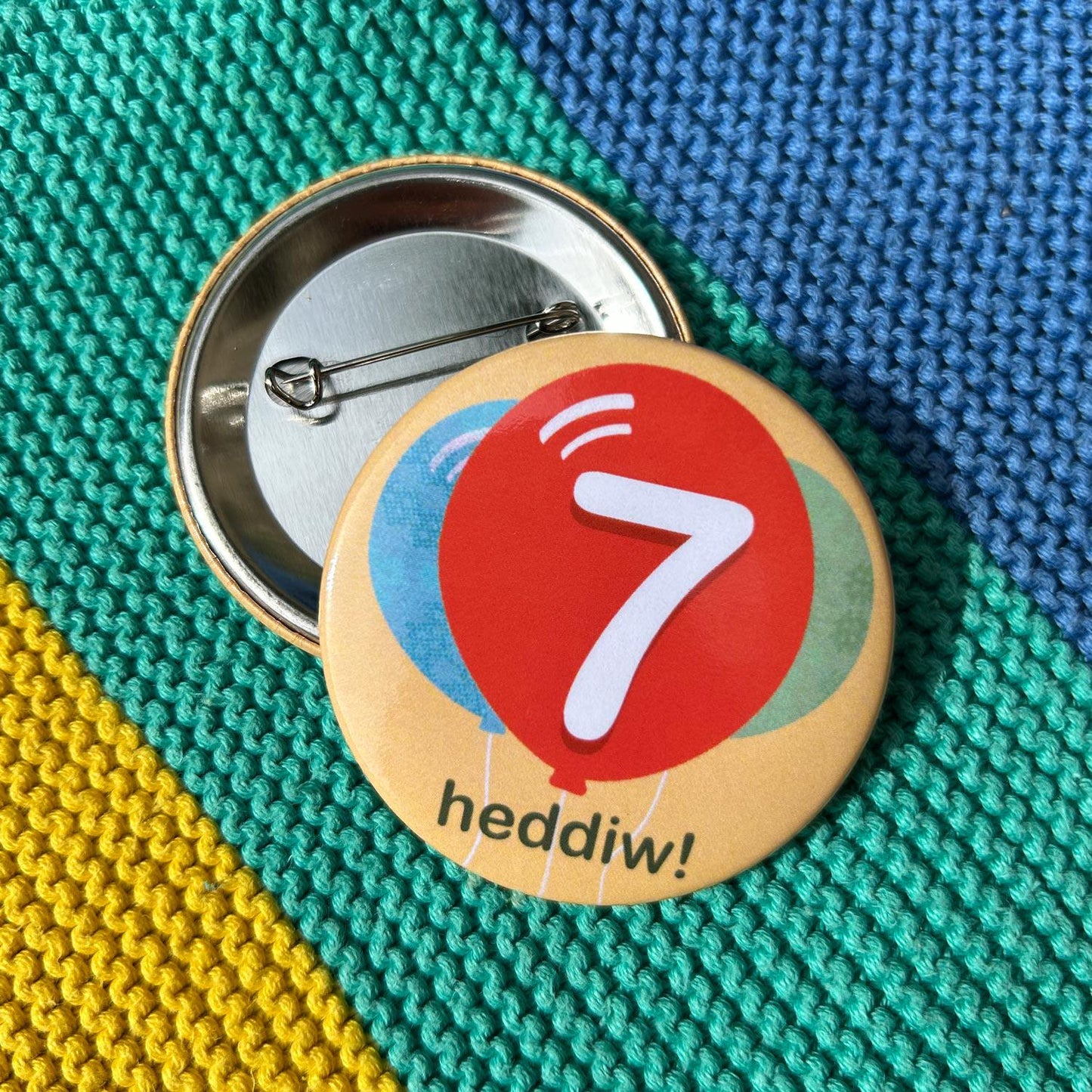 Badge / Pin  - Penblwydd Hapus! Happy Birthday! Choose Age