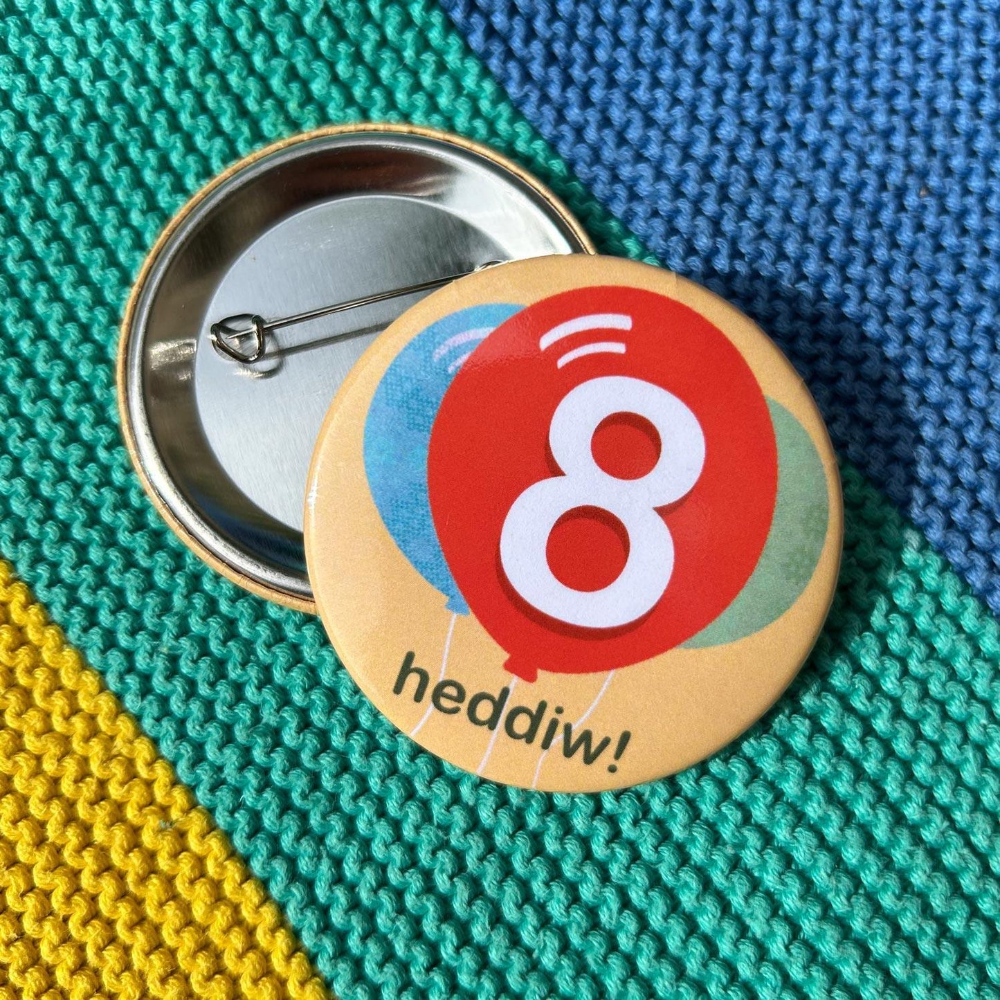 TRADE - Badge / Pin - Penblwydd Hapus! Happy Birthday! Choose Age x 6