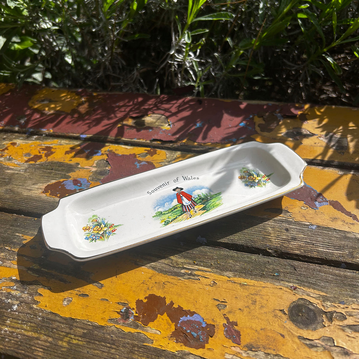 Plate / Tray - Souvenir of Wales - Cymru am Byth - Welsh Lady - Robert Lewis / Midwinter (Preloved)