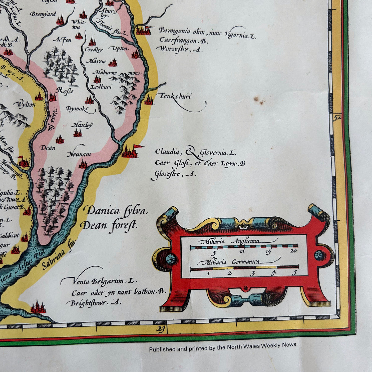 Print / Poster - Map Cynnar o Gymru / Cymru / Cambriae Typus - 1611 (Wedi'i ail-law)