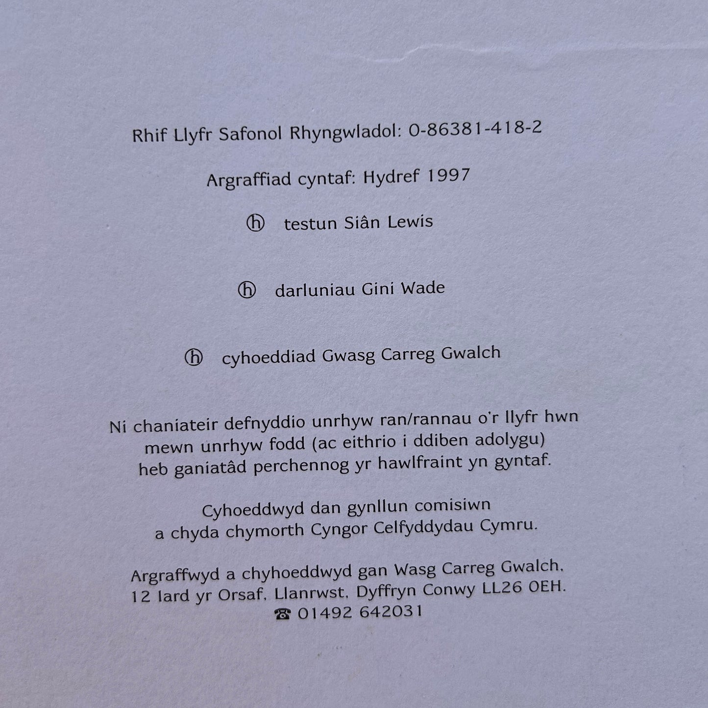 Rhys a Chwcw Rhisga - Sian Lewis & Gini Wade 1997 (Preloved)