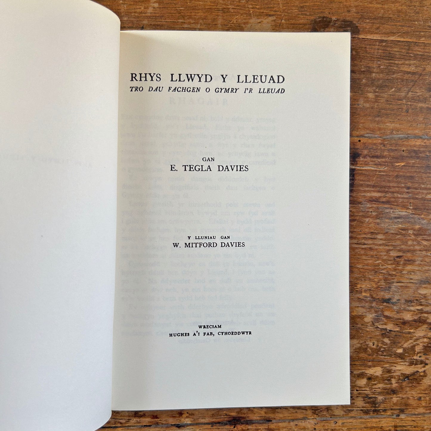 Rhys Llwyd y Lleuad - E. Tegla Davies - 1973 (Preloved)