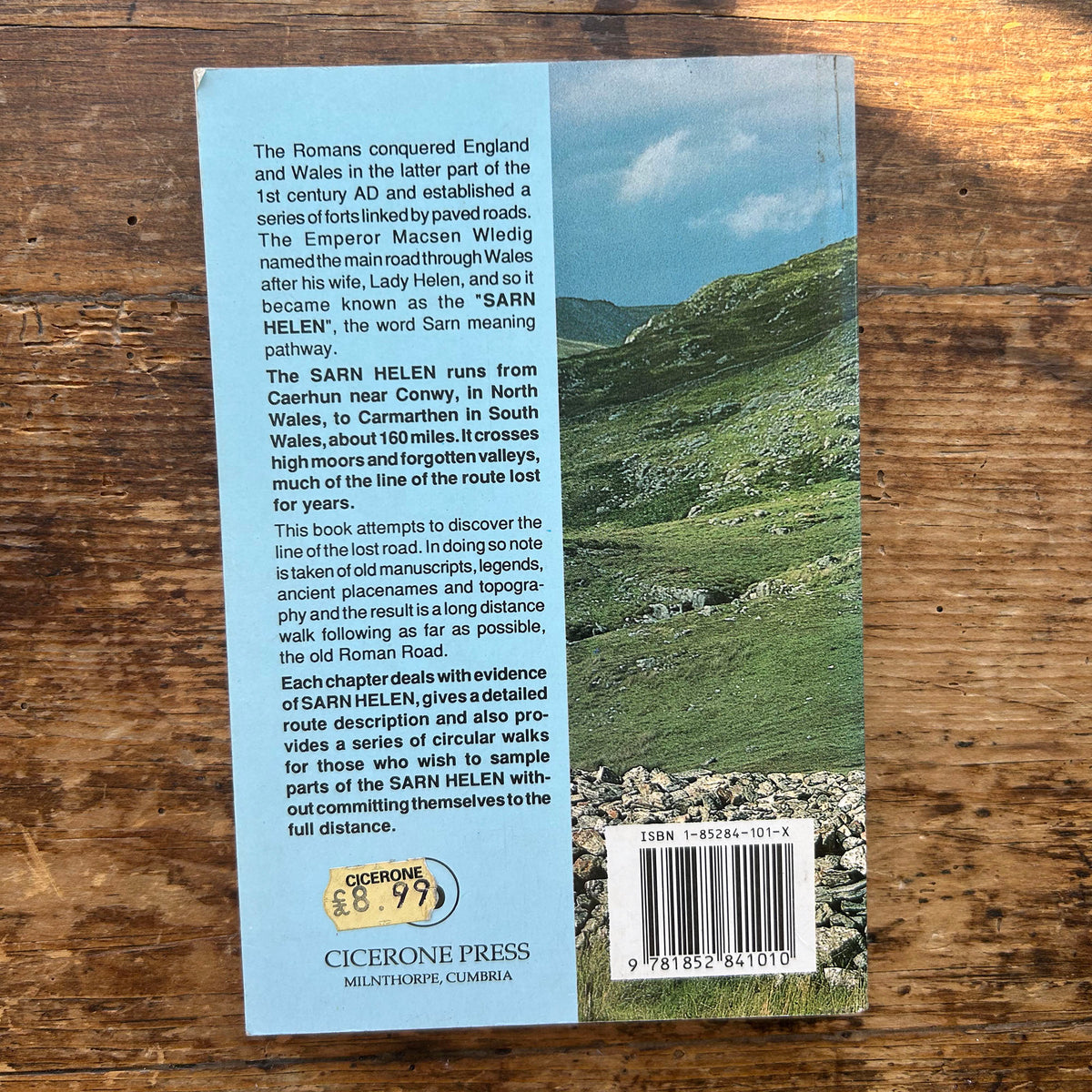 Sarn Helen - Walking a Roman Road through Wales - A Cicerone guide 1992 (Preloved)