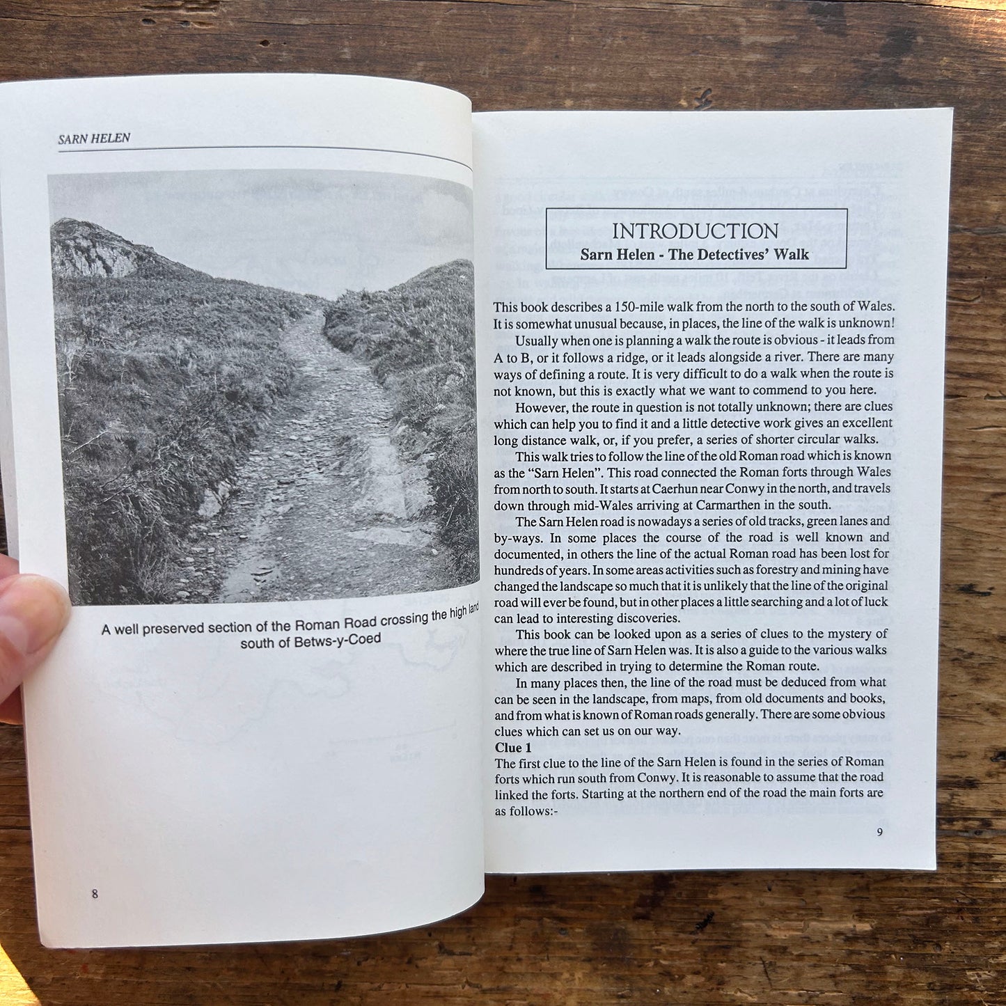 Sarn Helen - Walking a Roman Road through Wales - A Cicerone guide 1992 (Preloved)