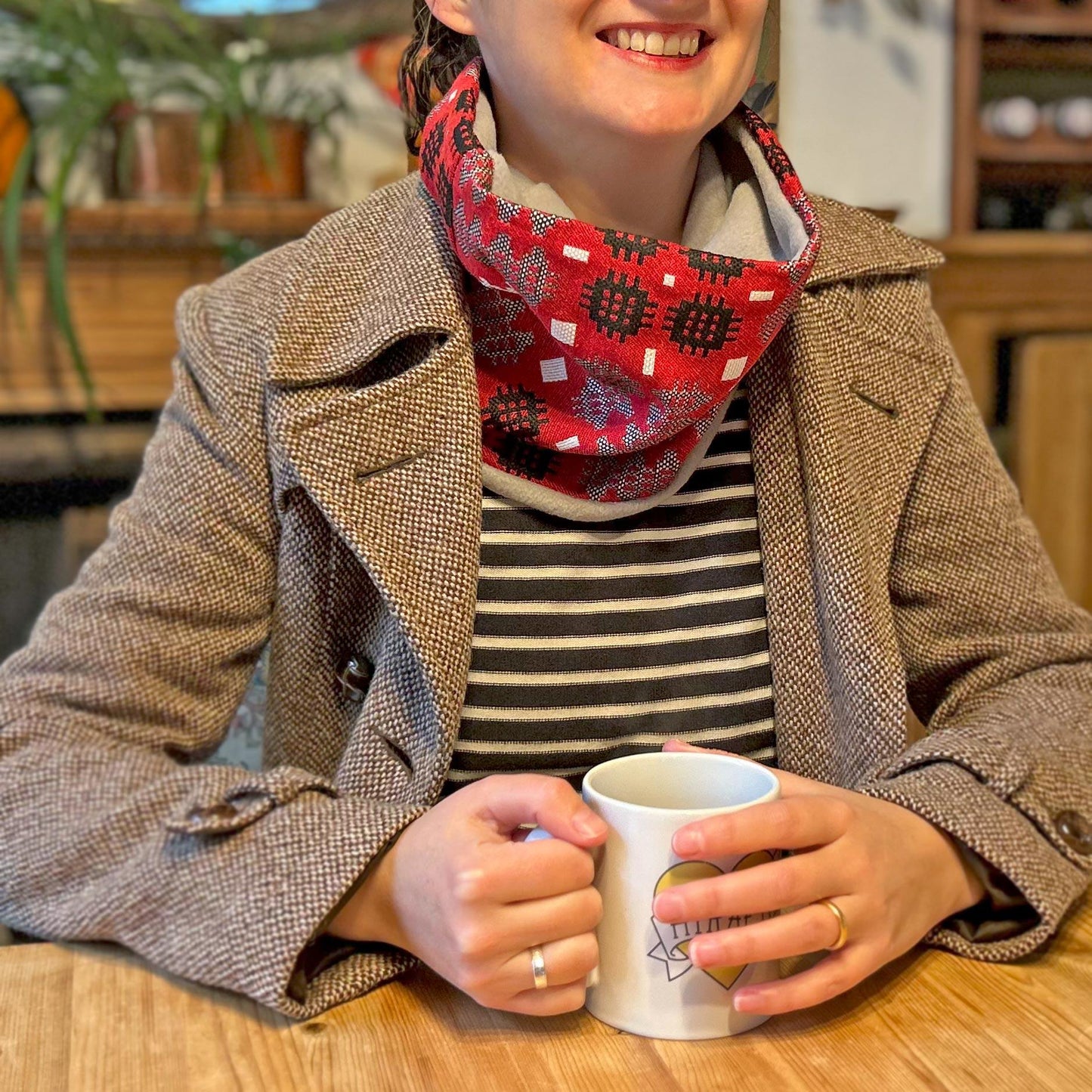 Snood / Scarf - Welsh Tapestry Print - Red