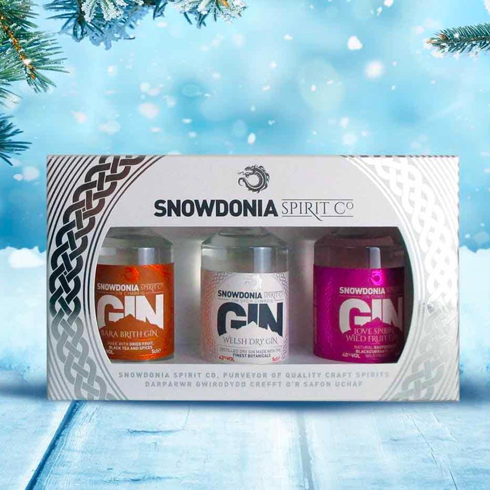 Miniature Gin Gift Set - Snowdonia Spirit Co - 3 x 5cl Bottles (UK postage included in price)