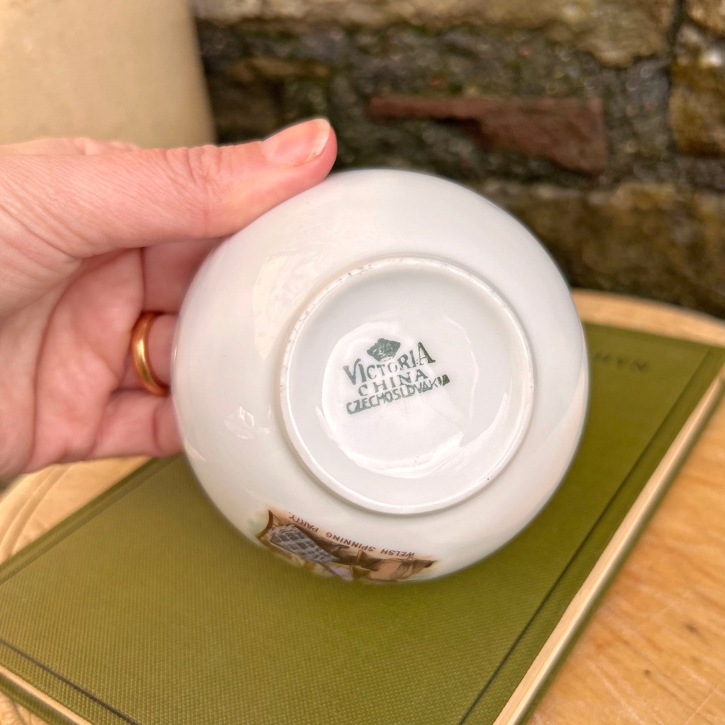 Sugar Bowl - Welsh Spinning Party - Vintage Souvenir (Preloved)