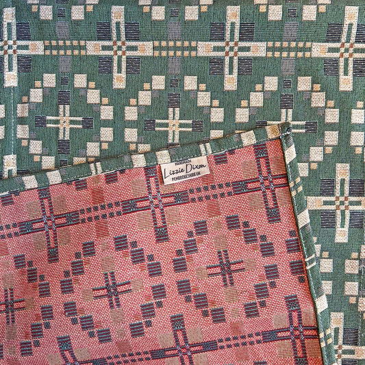 Table Runner - Welsh Tapestry Cross - Evergreen