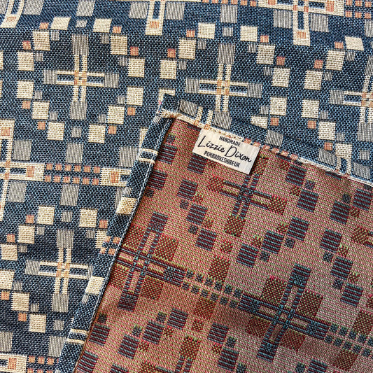 Table Runner - Welsh Tapestry Cross - Navy Blue