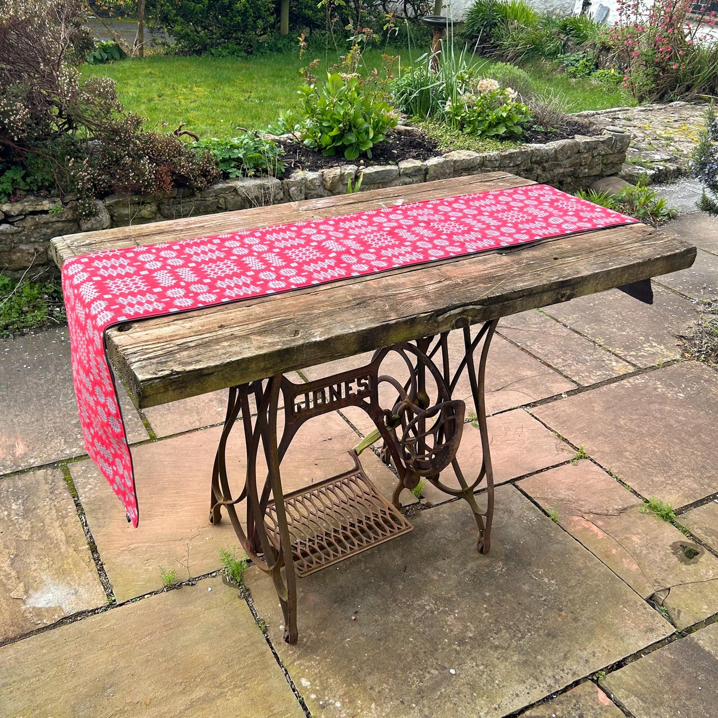 Table Runner - Welsh Tapestry Woven - Red