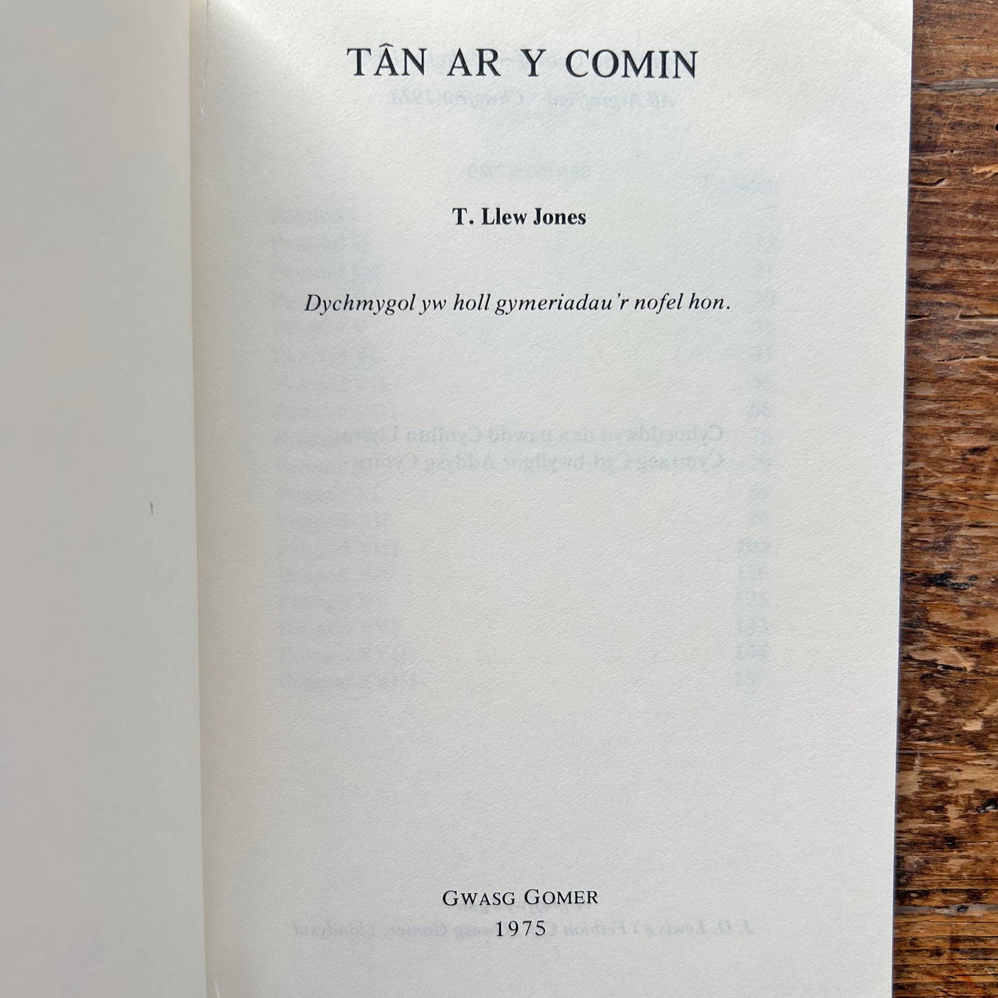 Tan ar y Comin - T. Llew Jones 1975 (Preloved)