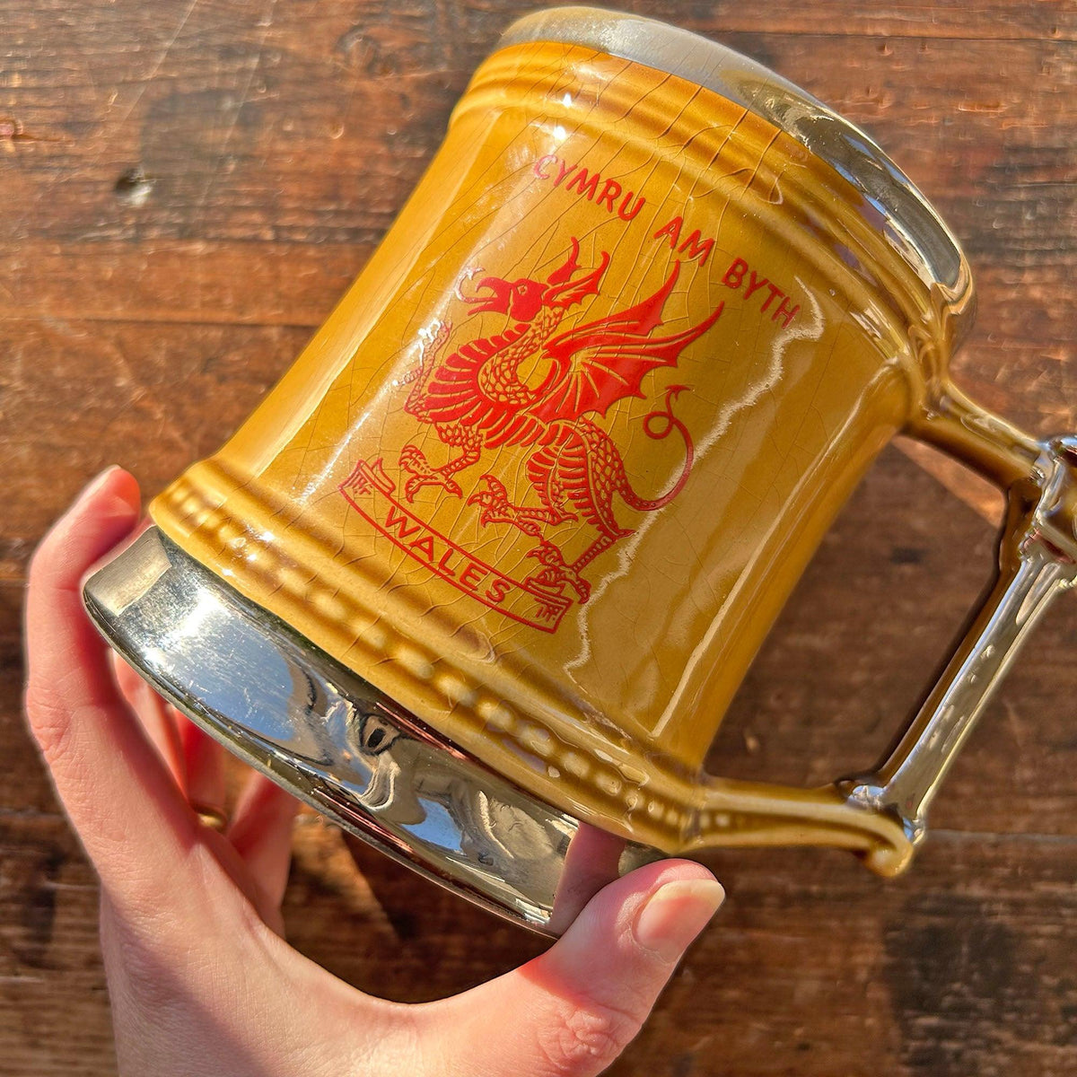 Tankard / Mwg Cwrw - Vintage - Cymru am Byth / Iechyd Da (Preloved)