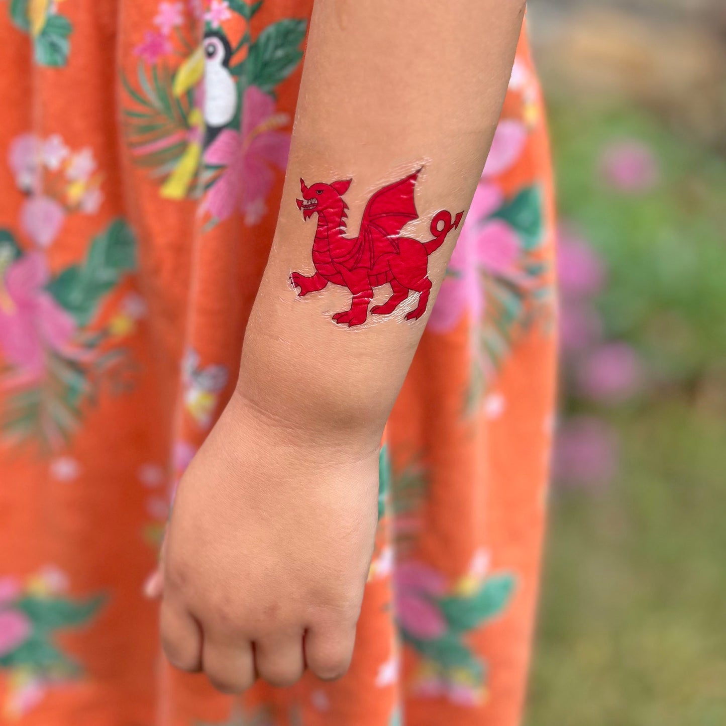 Tatŵ Dros Dro - Eiconig - Y Ddraig Goch / Y Ddraig Goch