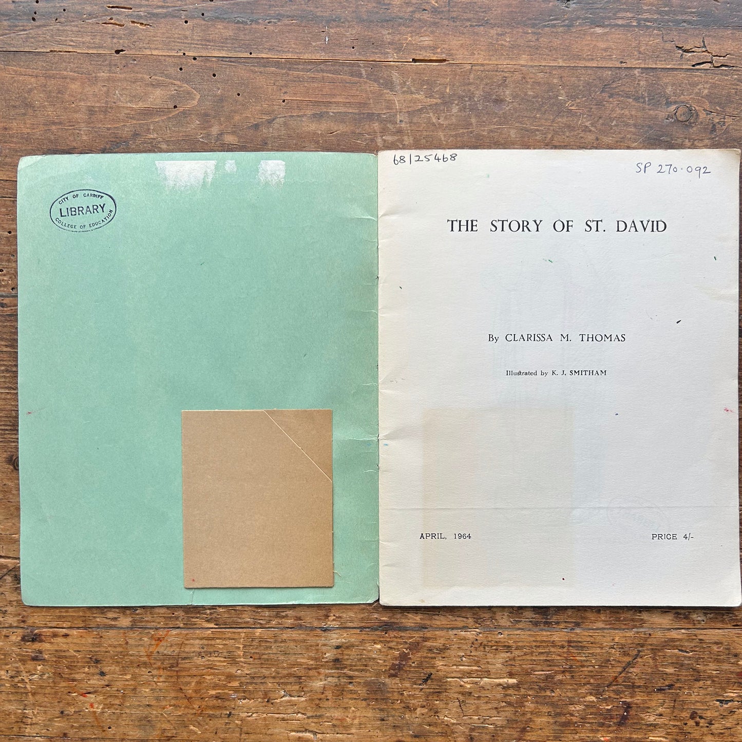 The Story of St. David - Clarissa M. Thomas - 1964 (Preloved)