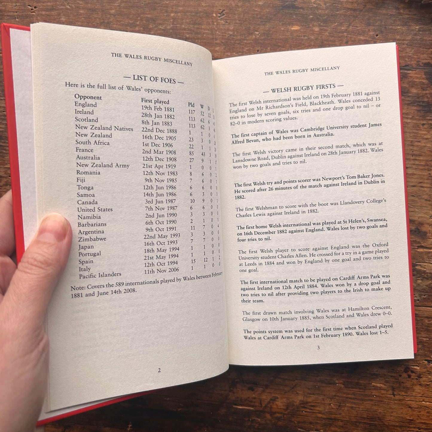 The Wales Rugby Miscellany (Preloved)