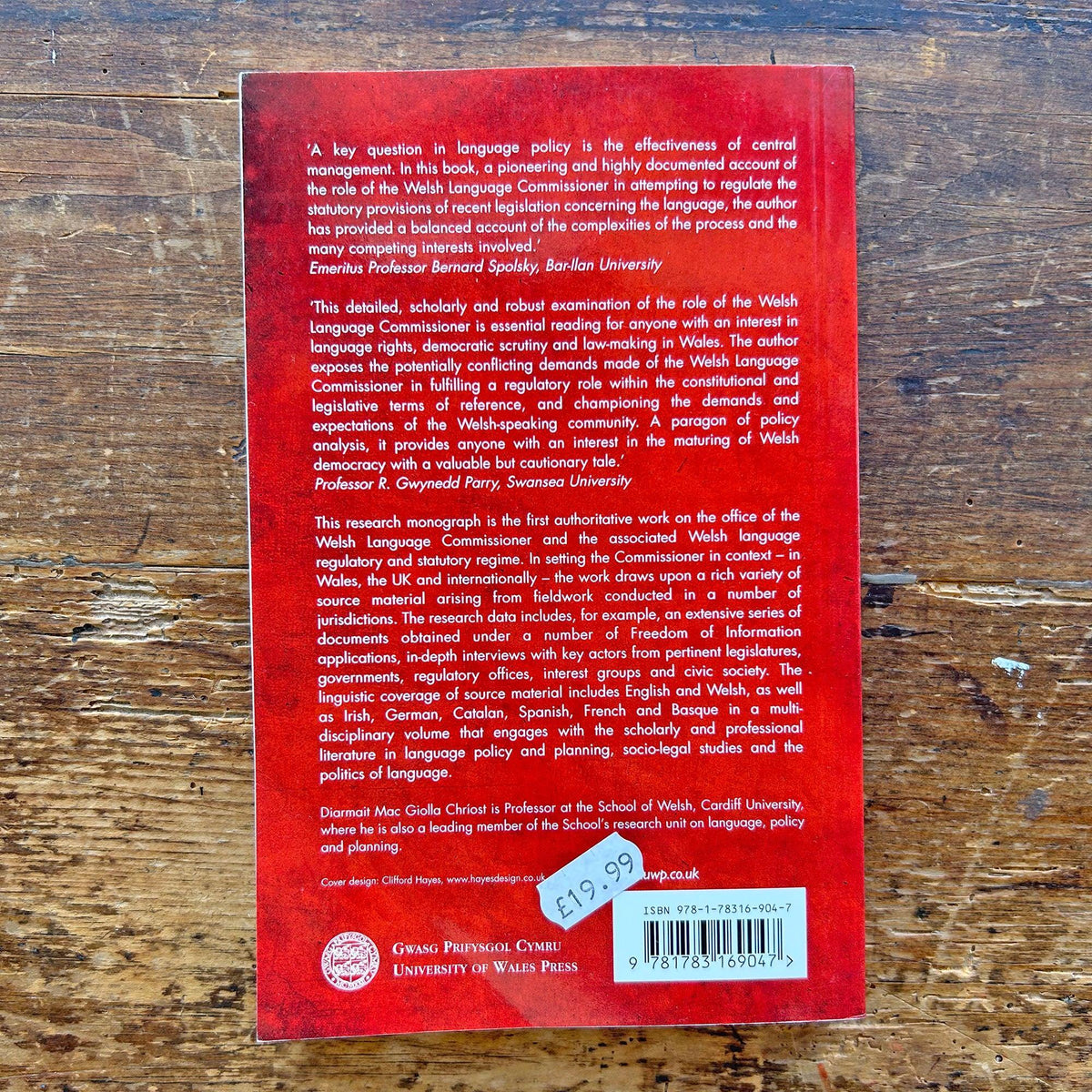 The Welsh Language Commissioner in Context: Roles, Methods & Relationships (Preloved)
