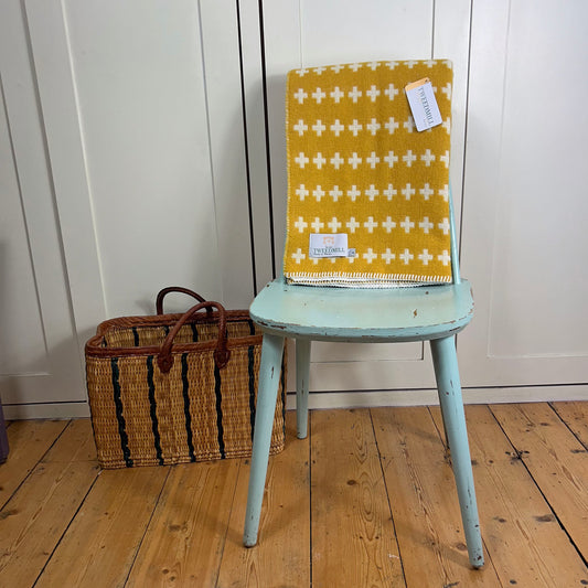 Throw / Blanket - New Wool - Tweedmill Cross - Yellow