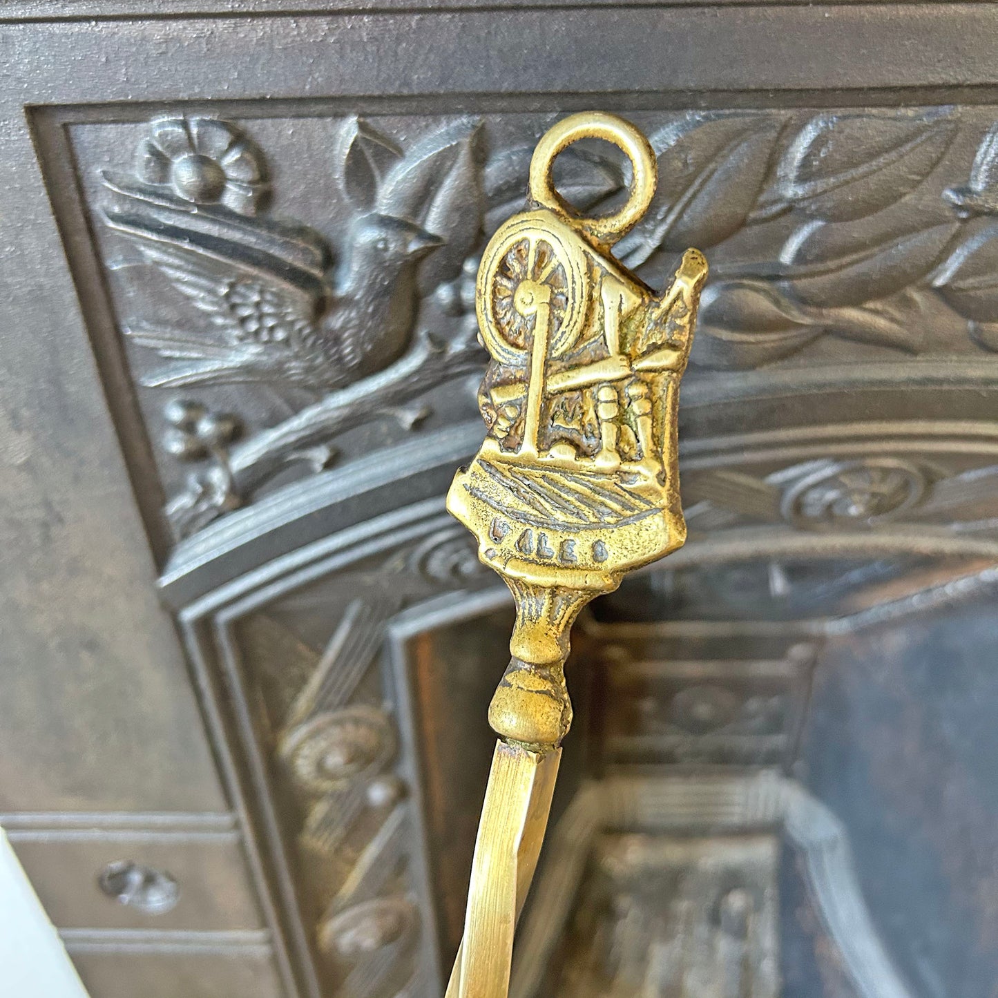 Toasting Fork - Vintage Brass - Spinning Wheel - Wales (Preloved)