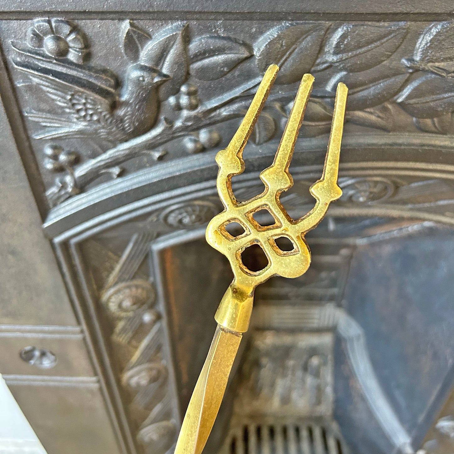 Toasting Fork - Vintage Brass - Spinning Wheel - Wales (Preloved)