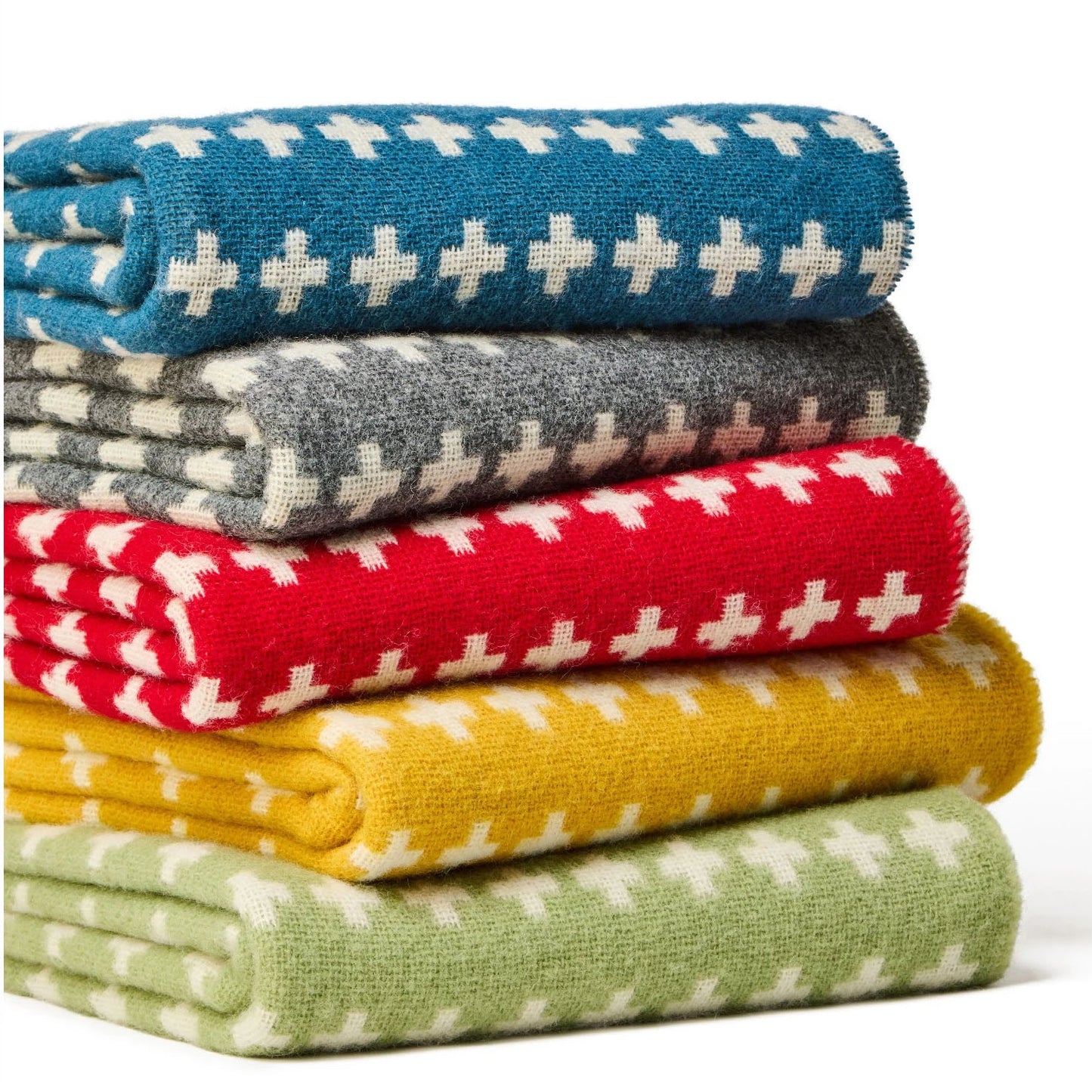 Throw / Blanket - New Wool - Tweedmill Cross - Red