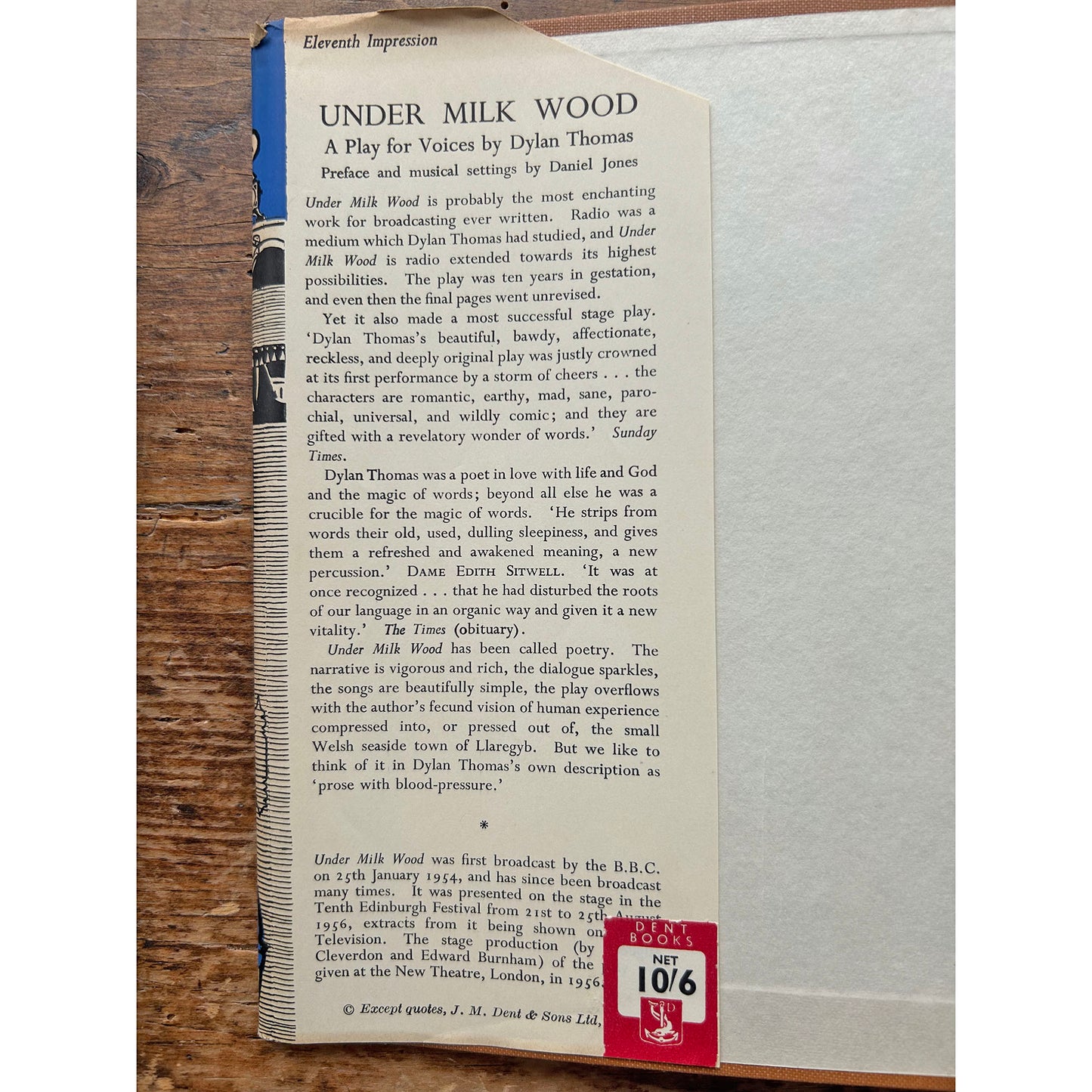 Under Milk Wood - Dylan Thomas - 1959 (Preloved)
