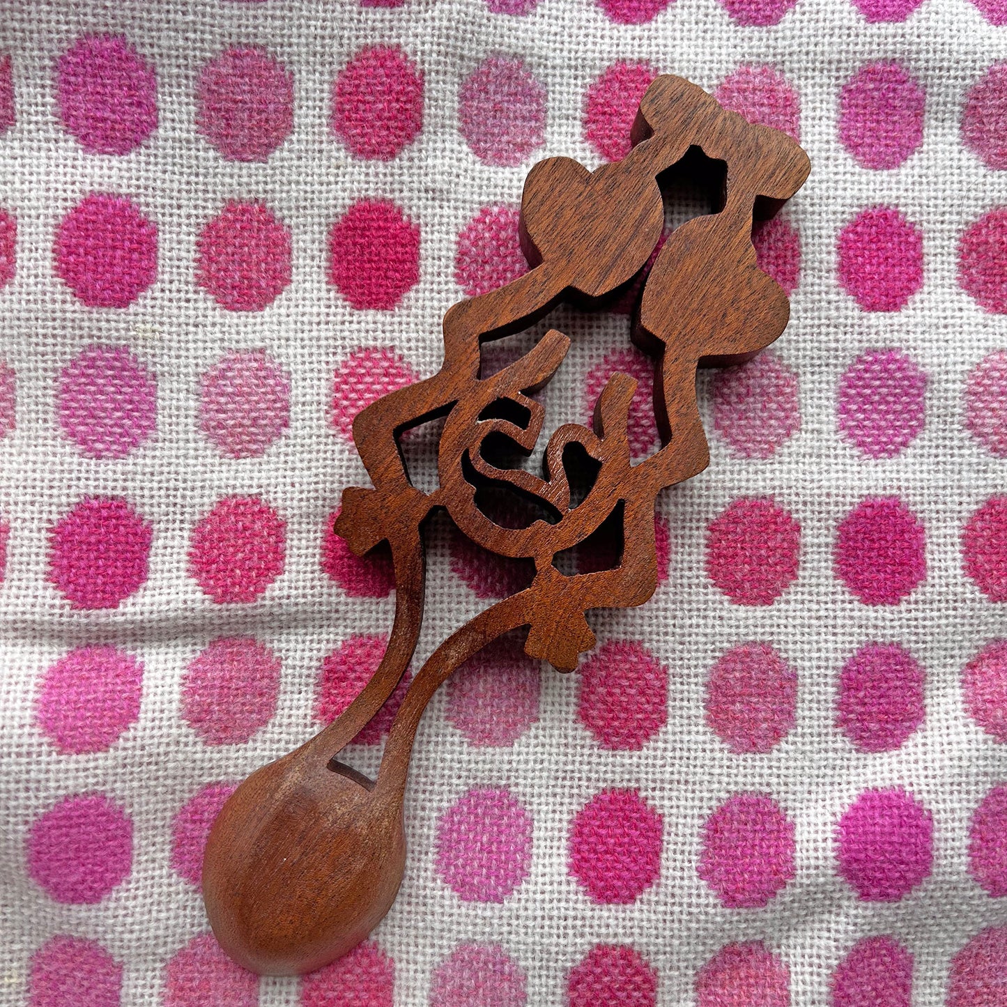 Vintage Love Spoon - Hand Carved - 25th Anniversary (Preloved)