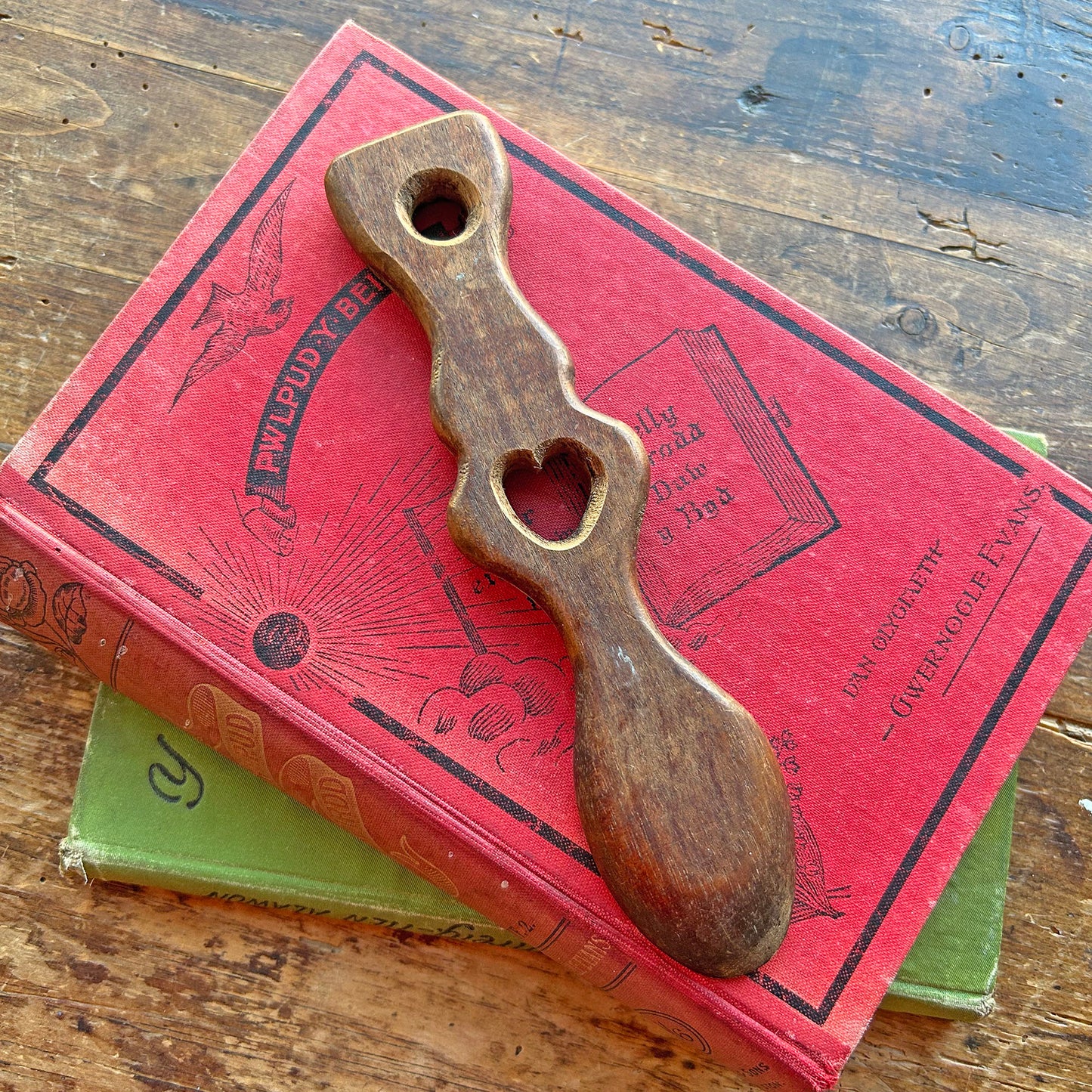 Vintage Love Spoon - Hand Carved - Flower & Heart (Preloved)