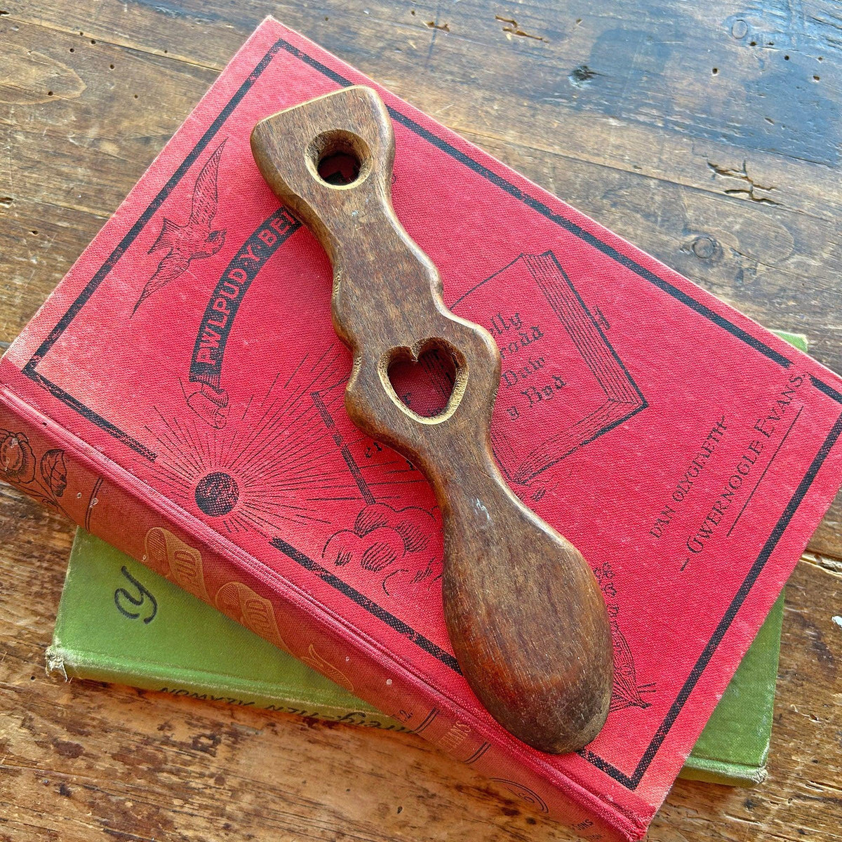 Vintage Love Spoon - Hand Carved - Flower & Heart (Preloved)