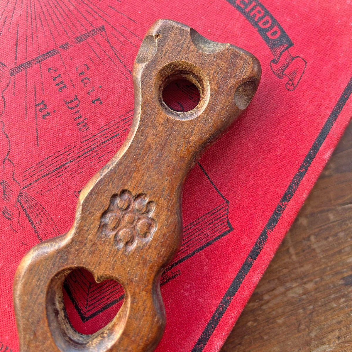 Vintage Love Spoon - Hand Carved - Flower & Heart (Preloved)