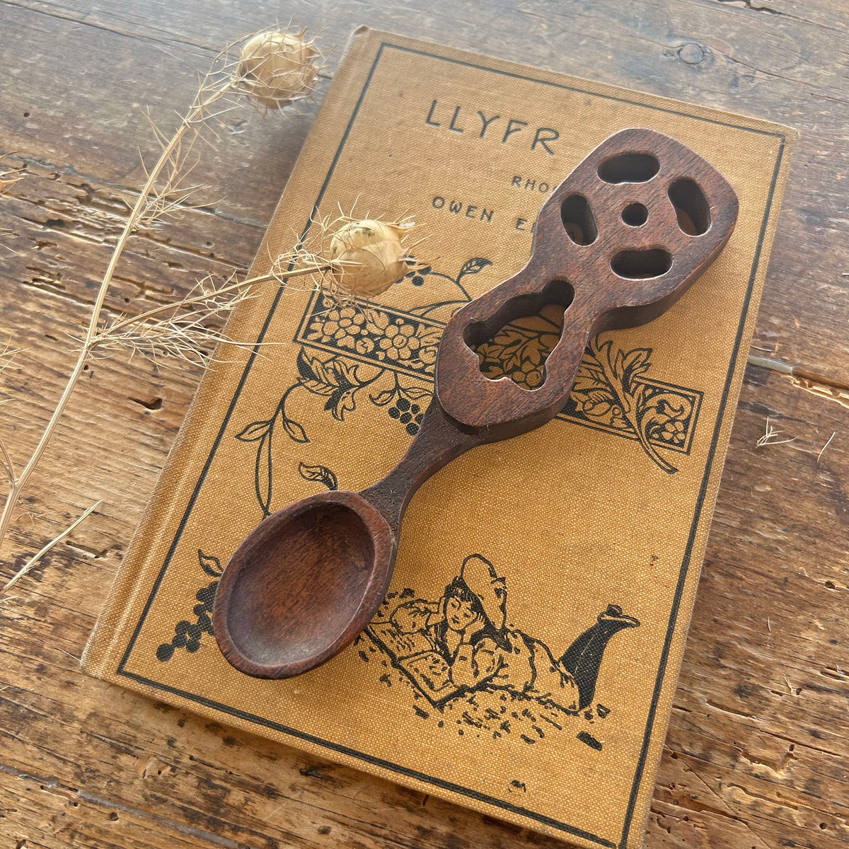 Vintage Lovespoon / Love Spoon - Hand Carved - Bell (Preloved)
