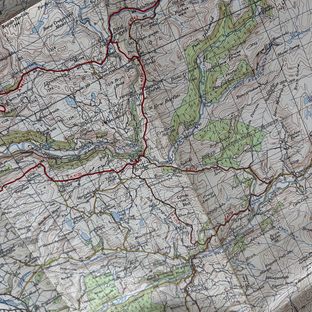 Vintage OS Ordnance Survey Map - Aberystwyth 127 - 1952 (Preloved)