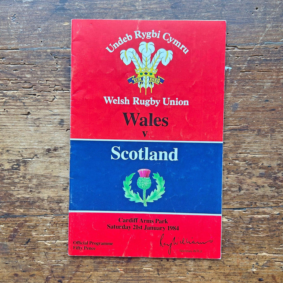 Rhaglenni Undeb Rygbi Cymru Hen - Cymru / Cymru (Wedi'u Caru ymlaen llaw)