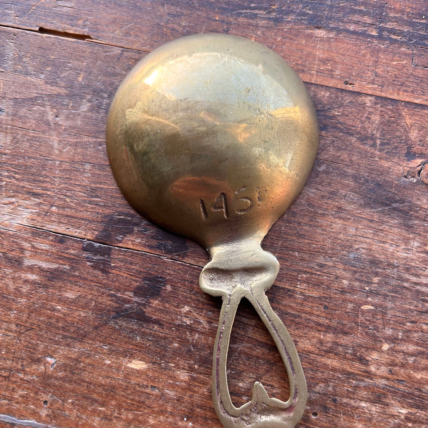 Vintage Welsh Love Spoon - Solid Brass (Preloved)