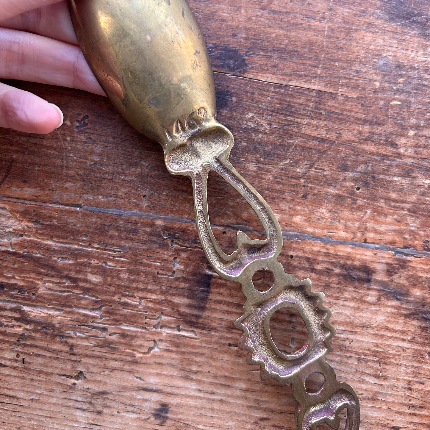 Vintage Welsh Love Spoon - Solid Brass (Preloved)