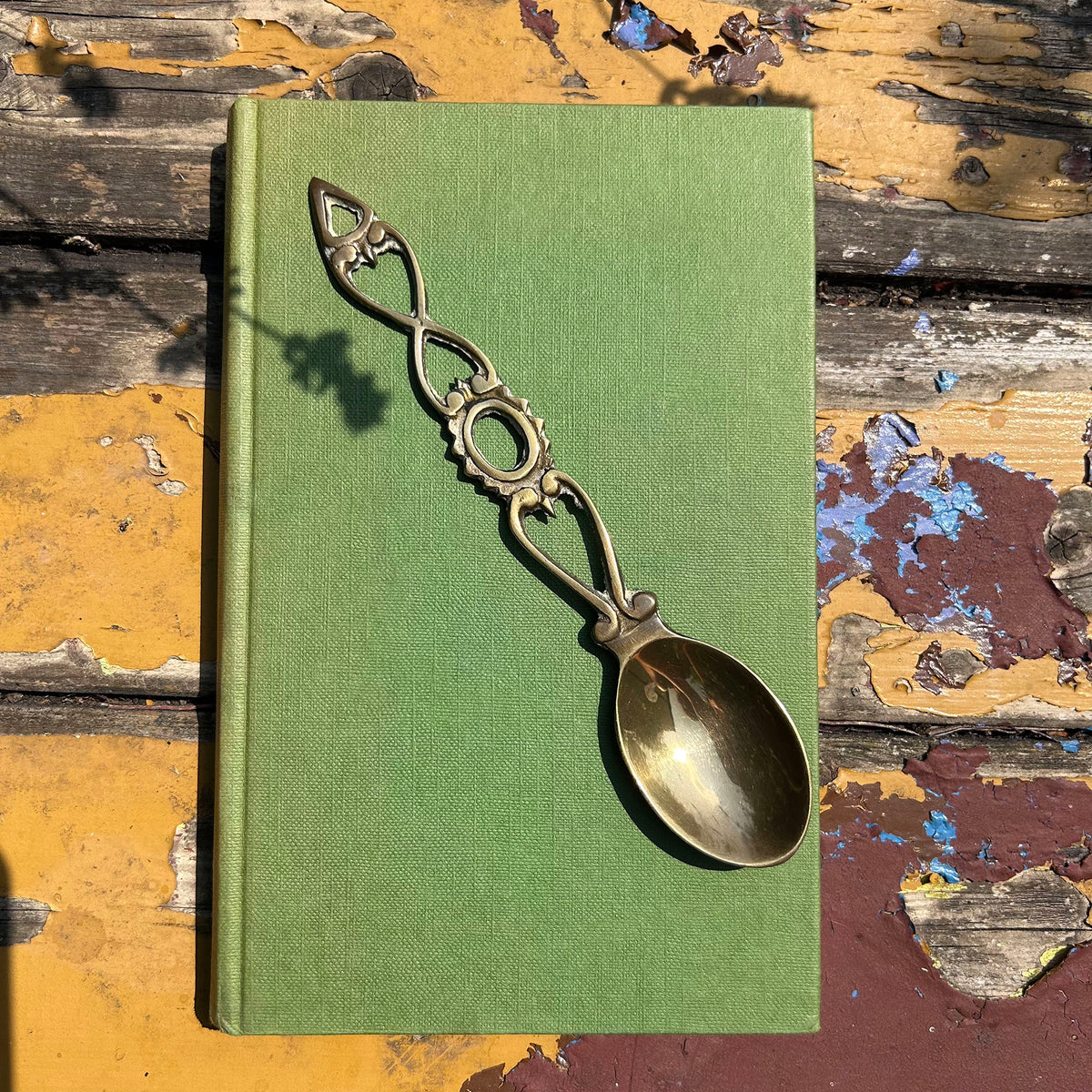 Vintage Welsh Lovespoon / Love Spoon - Solid Brass - Small (Preloved)
