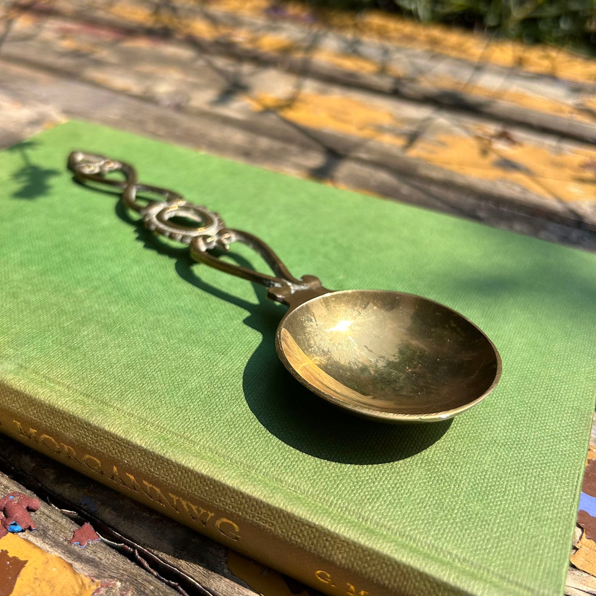 Vintage Welsh Lovespoon / Love Spoon - Solid Brass - Small (Preloved)