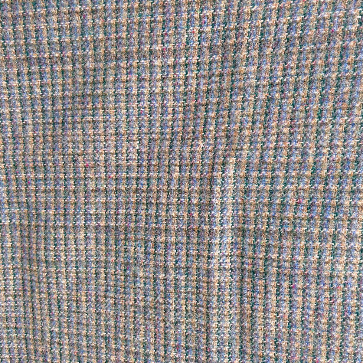 Vintage Welsh Throw / Blanket - 100% Wool - Blues (Preloved)