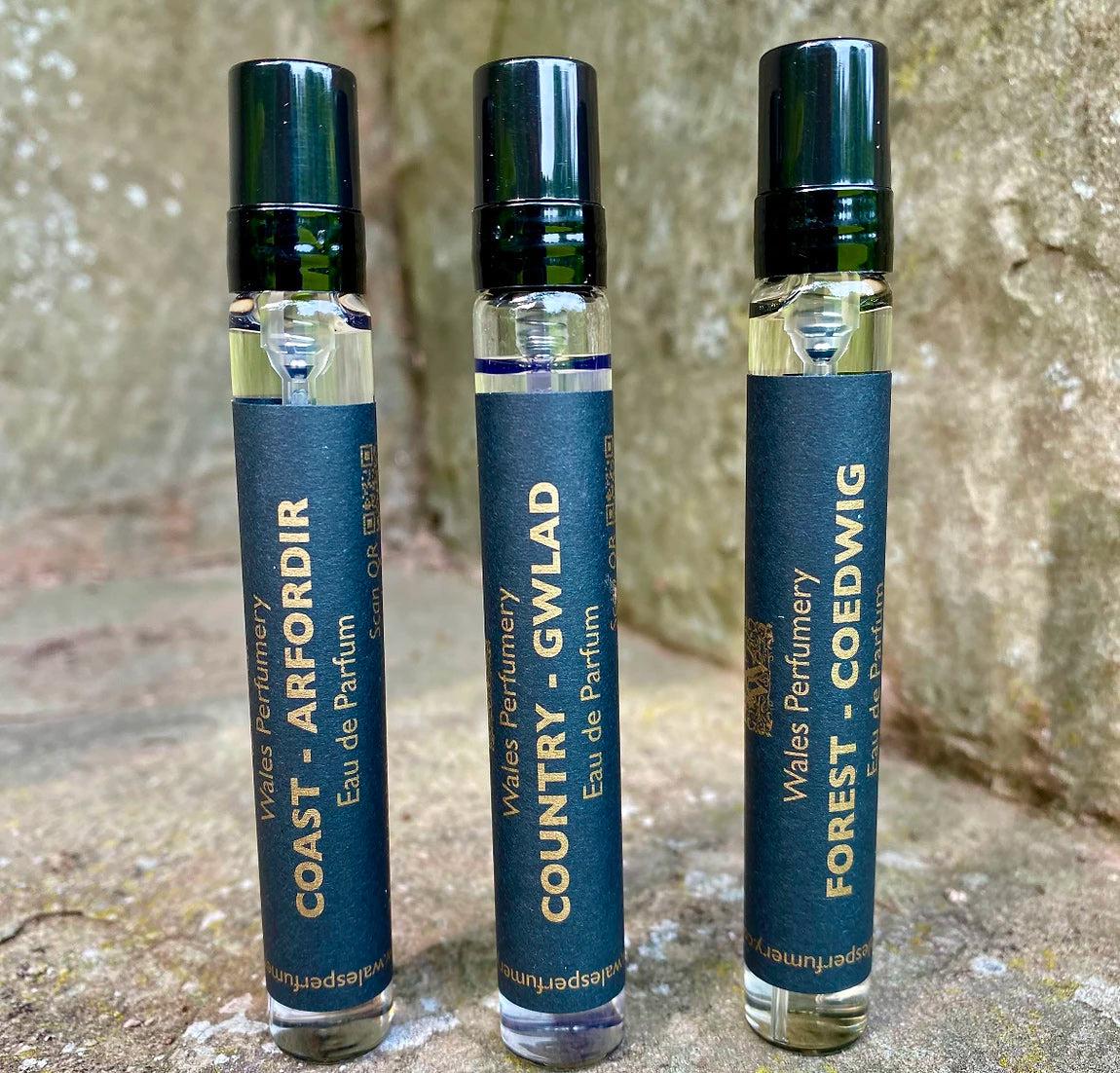 Perfume / Eau de Parfum - Wales Perfumery - Welsh Landscape Trio (postage included)