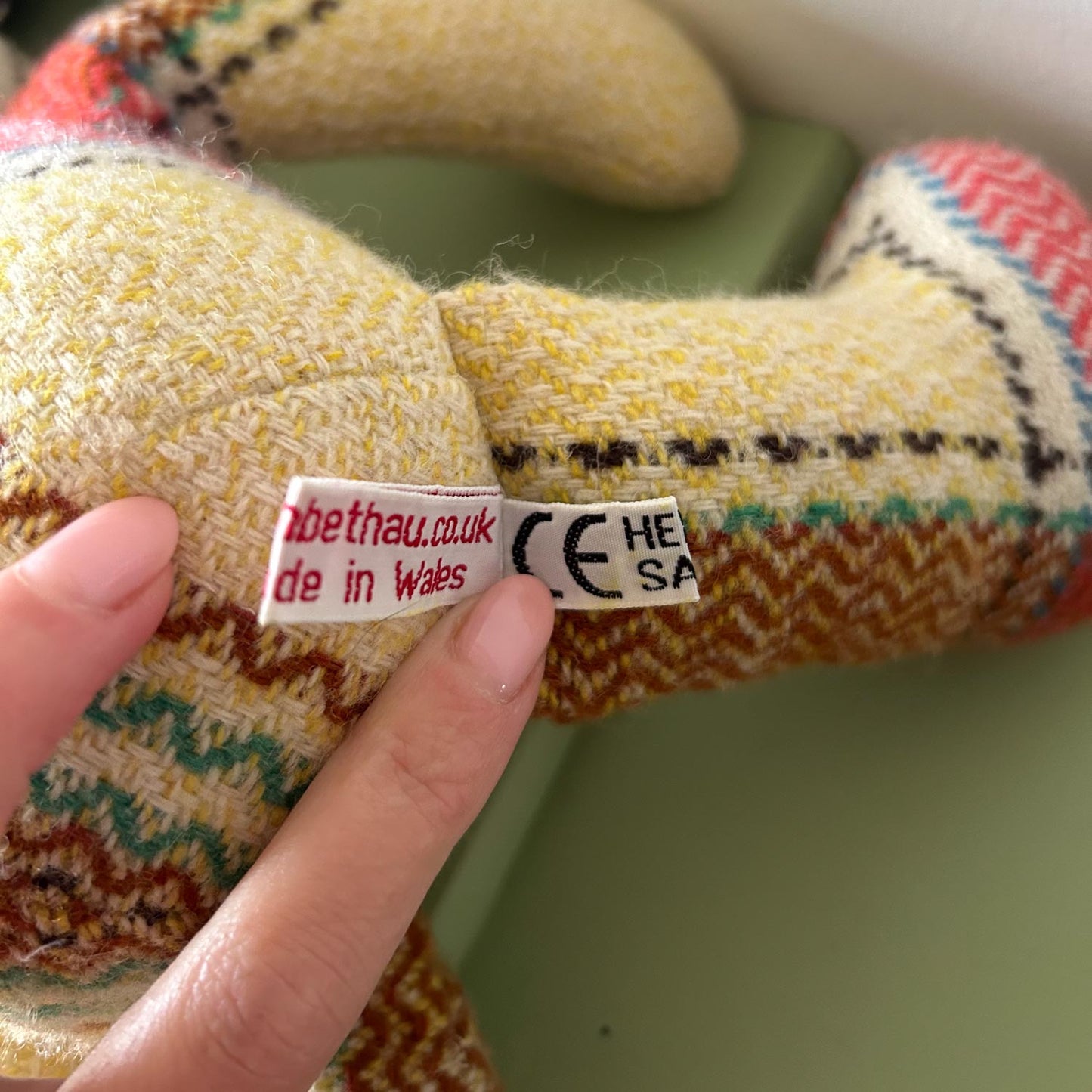 Teddy Bear - Welsh Blanket - Handmade in Wales (Preloved)