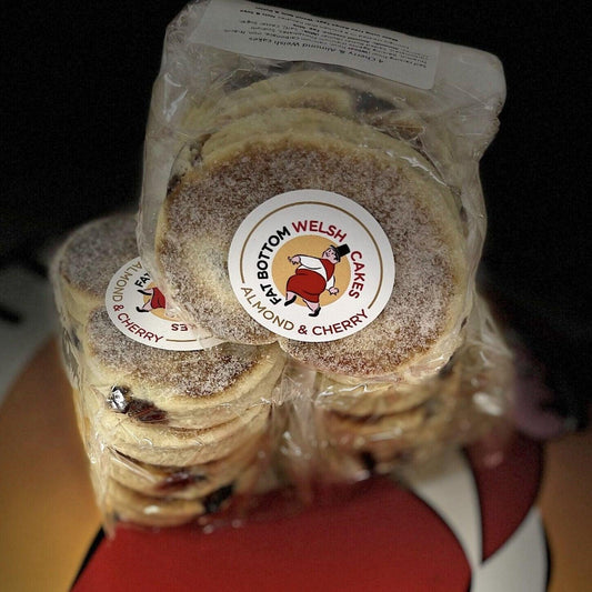 Welsh Cakes - Fat Bottom - Almond & Cherry (1st Class Postage included)