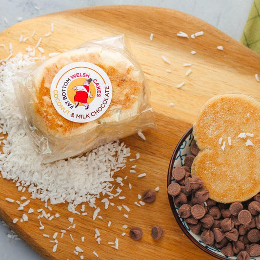 Welsh Cakes - Fat Bottom - Coconut & Milk Chocolate (1st Class Postage included)