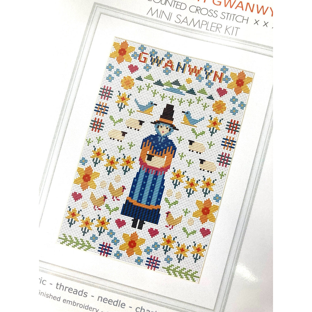 Cross Stitch Kit - Welsh Lady - Gwanwyn / Spring - Mini
