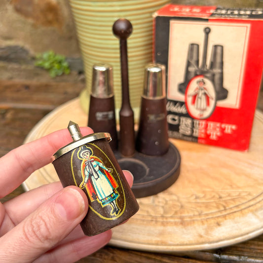 Welsh Cruet Set - Welsh Lady - Original Box - Vintage (Preloved)