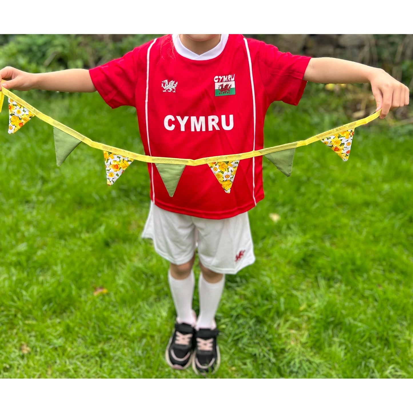 Mini Bunting - Handmade - Welsh Daffodils - 1M