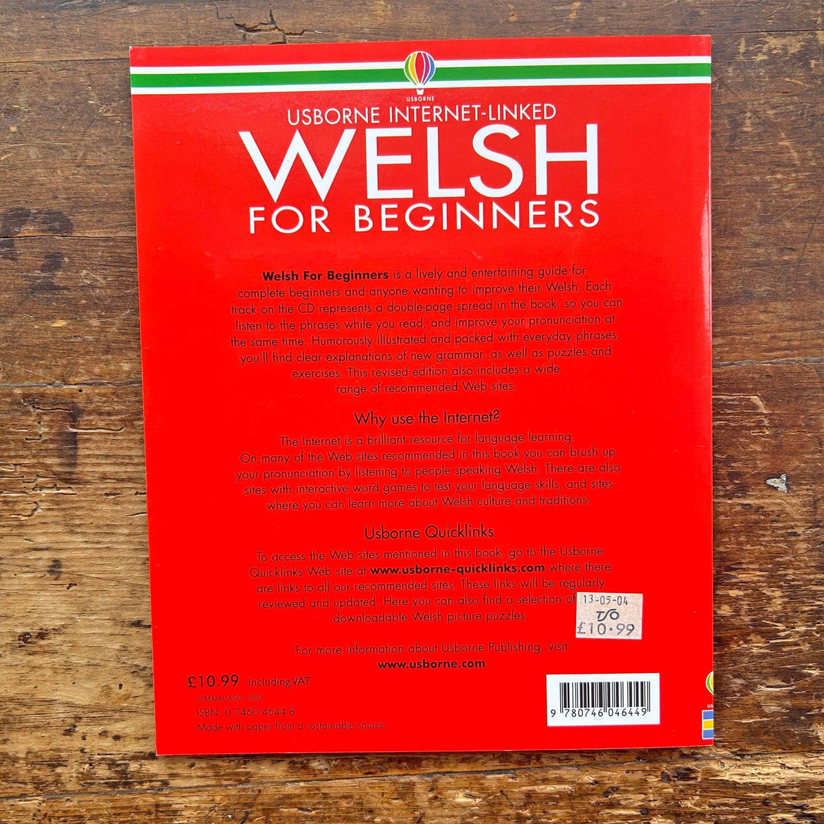 Welsh for Beginners - With CD - Usborne Internet Linked (Preloved)