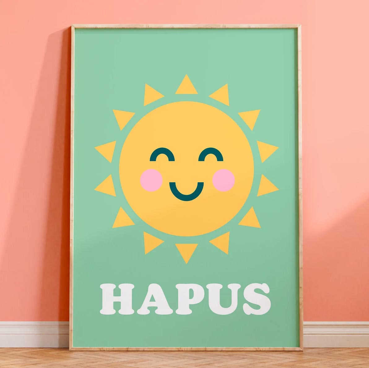 Print - Smiling Sun - Happy / Hapus - A4