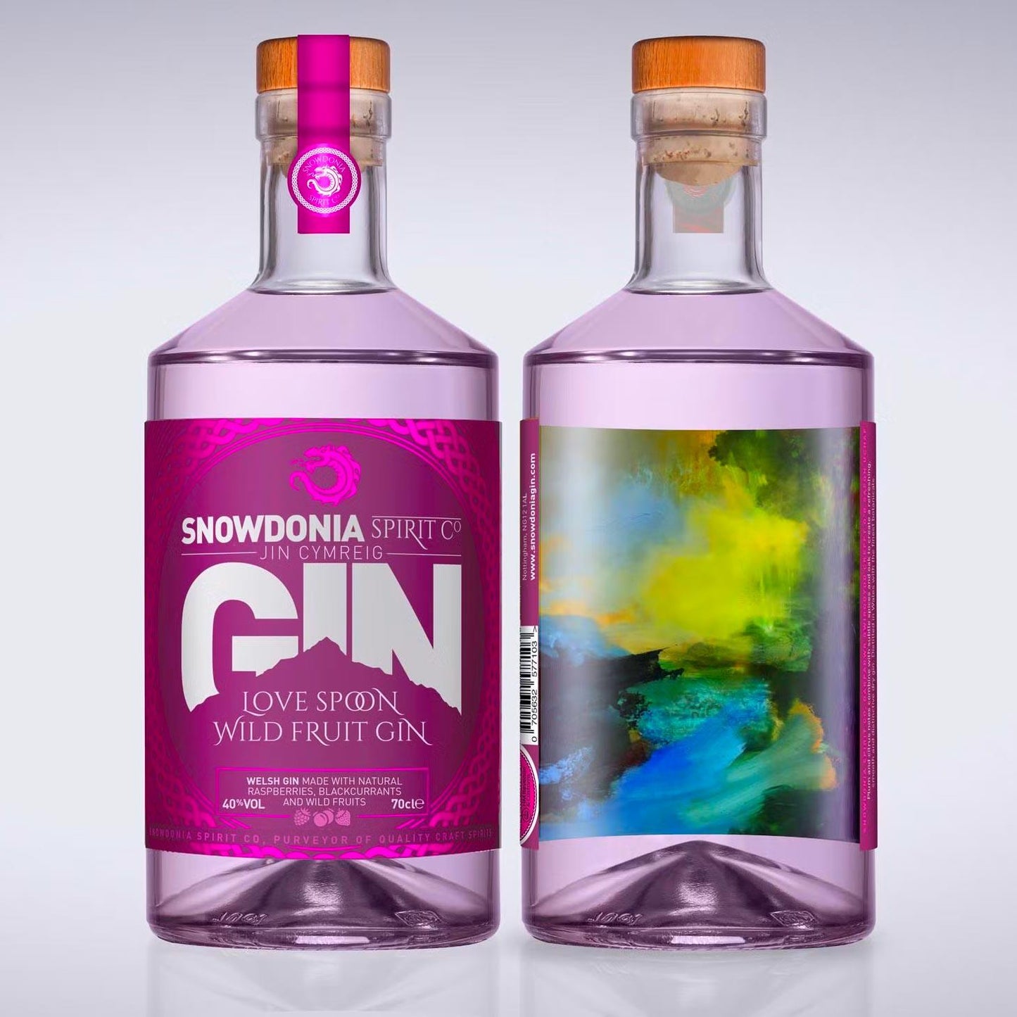 Welsh Gin - Love Spoon, Wild Fruit - Snowdonia Spirit Co - 70cl 40% VOL (UK postage included in price)