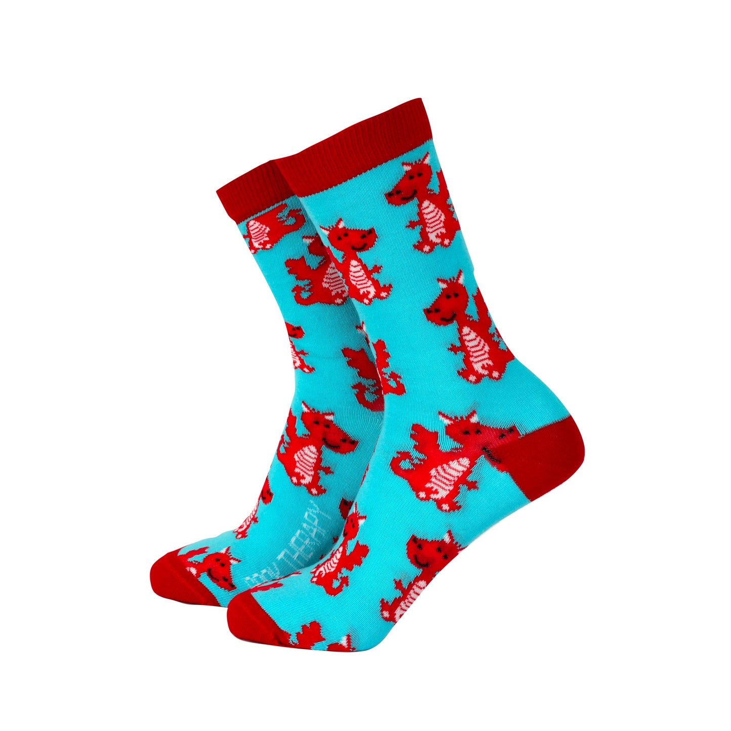 Socks - Cute Welsh Dragons - Ladies