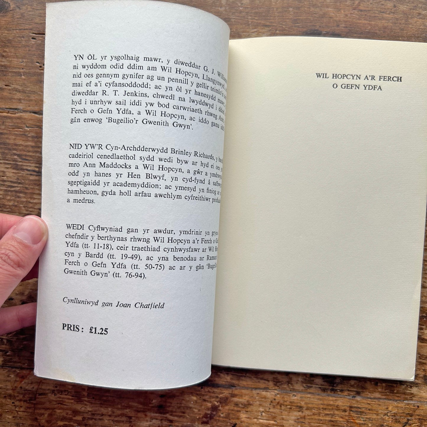 Wil Hopcyn a'r Ferch o Cefn Ydfa - Brinley Richards (Preloved)